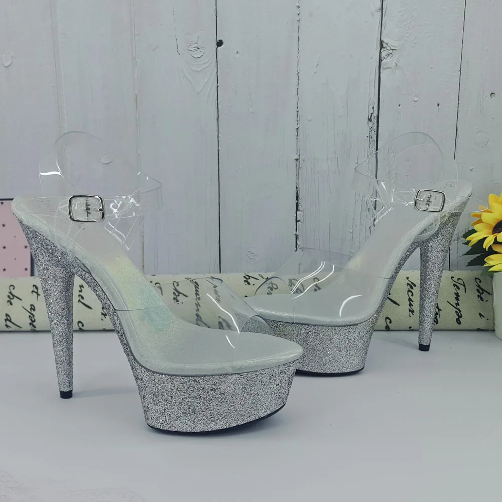 Leecabe/блестящие женские босоножки на платформе 15 см/6 дюймов Вечерние туфли