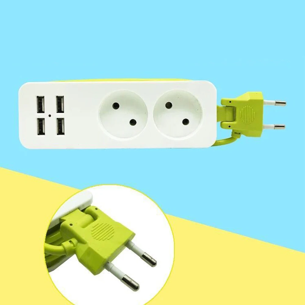 Сетевой фильтр с европейской вилкой и 4 USB-портами 1200 Вт |