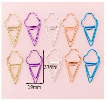 8 10 piezas de dibujos animados de lytww color caramelo creativo Metal oficina escuela suministros lindo papel Clips regalo - Цвет: 8