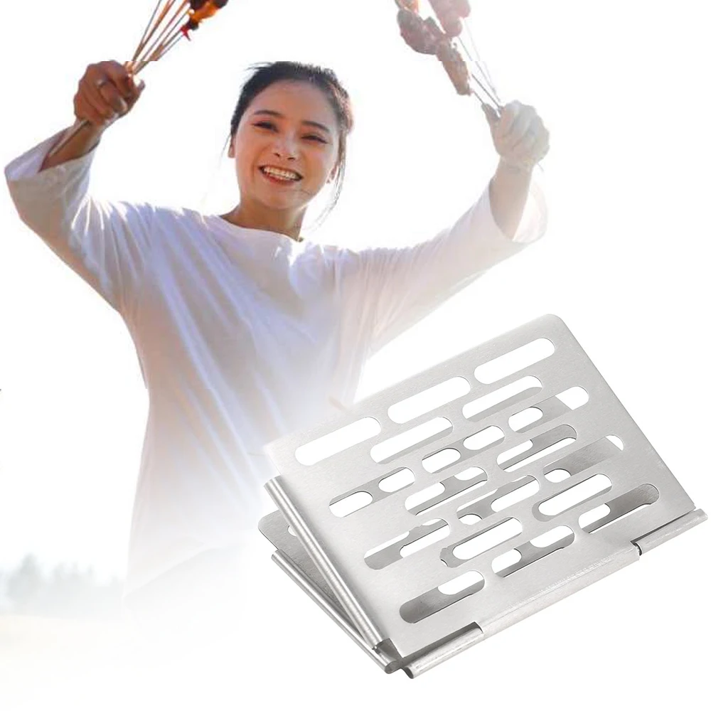 

Barbecue Basket Mini Stainless Steel Folding Barbecue Basket Portable BBQ Grill Basket Grate BBQ Picnic Outdoor Camping Stove
