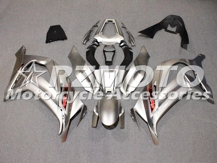 

Новый ABS полный обтекатель комплект подходит для Kawasaki Ninja ZX-10R 2011 2012 2013 2014 2015 zx10r 11 12 13 14 15 Боди Набор Серебро