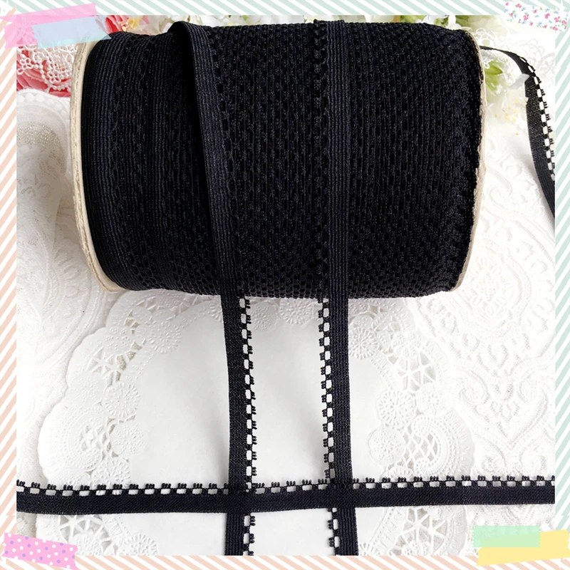 5 ярдов/Тайвань 1 см черный импортный без ракушек узкое кружево сделай сам ручная