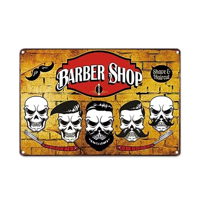 

Barber Shop Vintage Shabby Metal Tin Signs Plate Decoration Plaque Poster Wall Decor For Bar Pub Club Man Cave Tin Plates