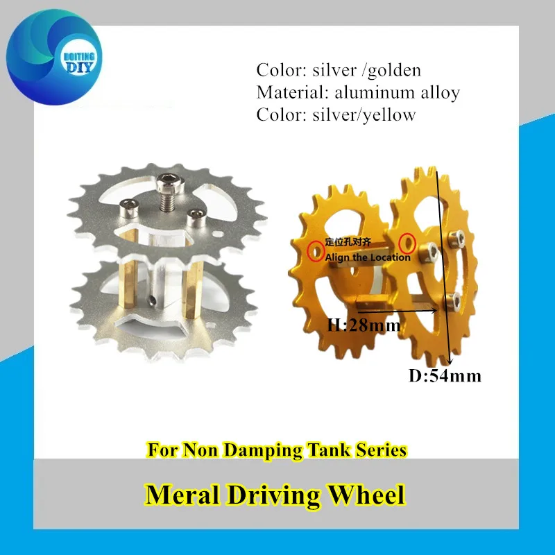 Buy Free Shipping By Epacket Aluminum Alloy Metal Driving Wheel Driver For Roller Tank Driven Tyre Tire Crawler Caterpillar on