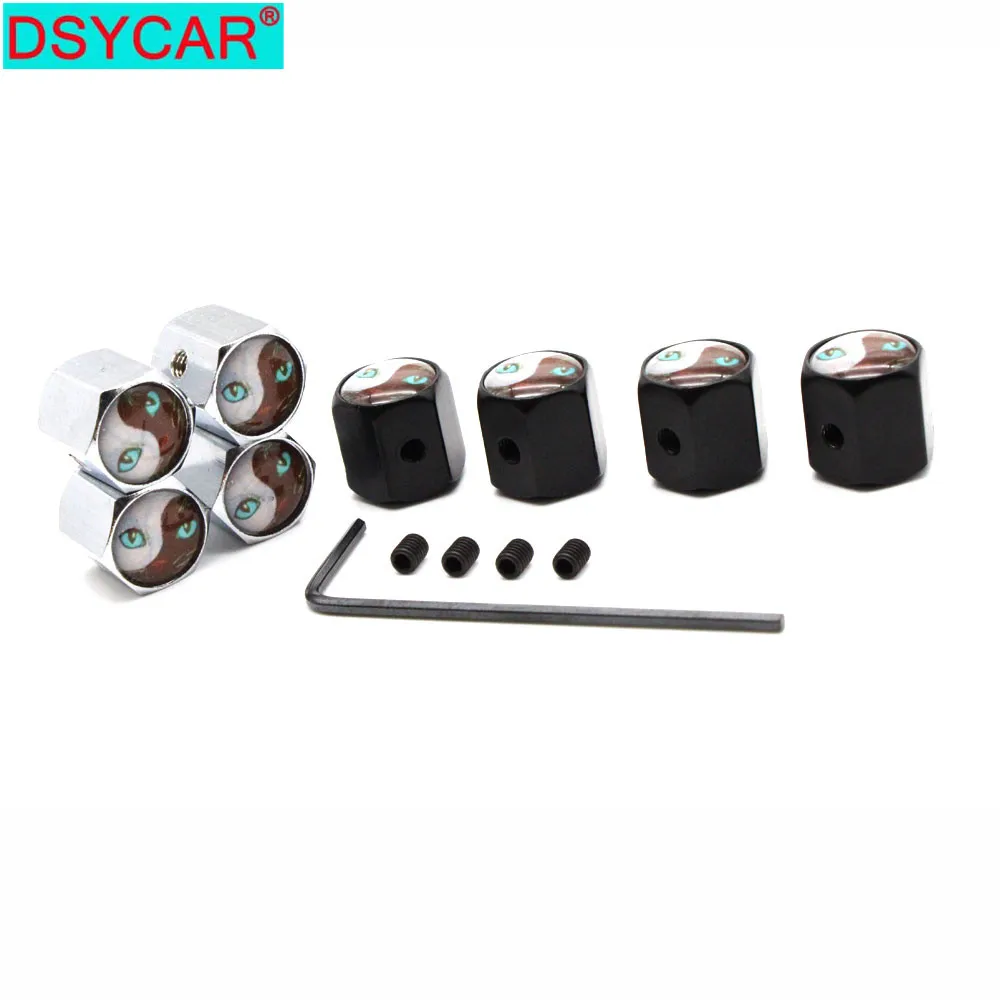 

DSYCAR 1 компл. Стайлинг автомобиля цинковый сплав Противоугонная крышка клапана автомобильной шины в стиле кота s колпачок на шину для системы...