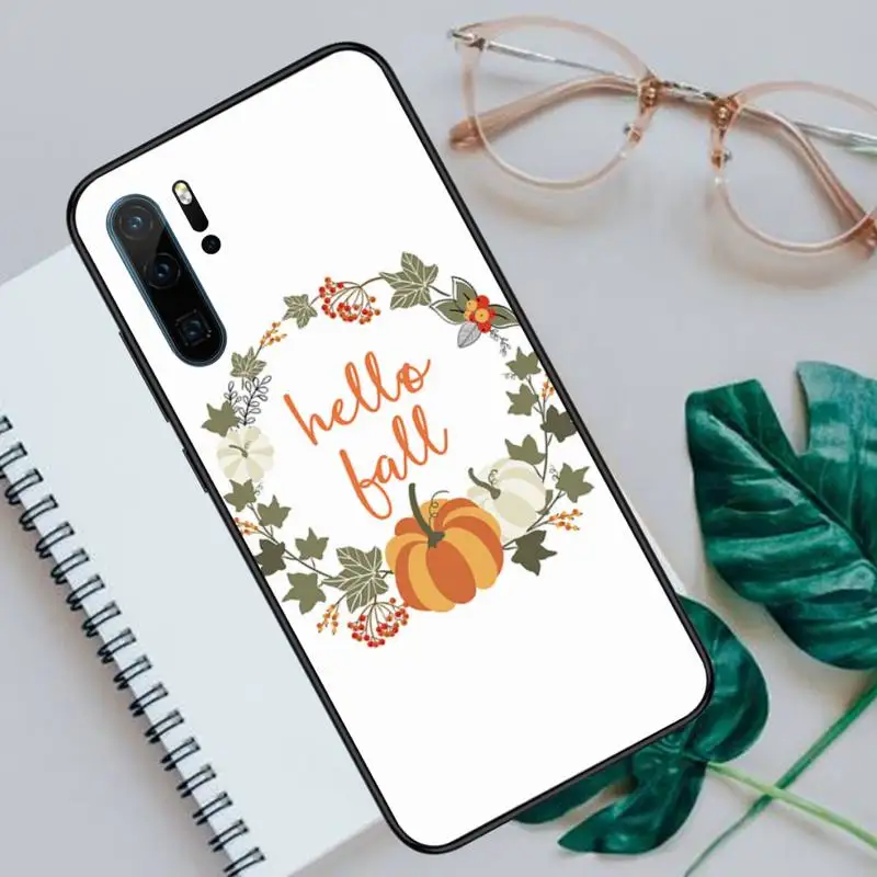 

Pumpkin Happy Autumn leaf Phone Cases For Huawei P40 P20 P30 lite Pro P Smart 2019 Mate 40 20 10 Lite Pro Nova 5t