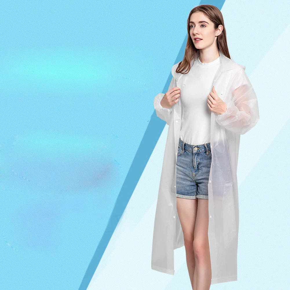 Дождевик пончо многоразовый для взрослых дождевик с капюшоном экстренных