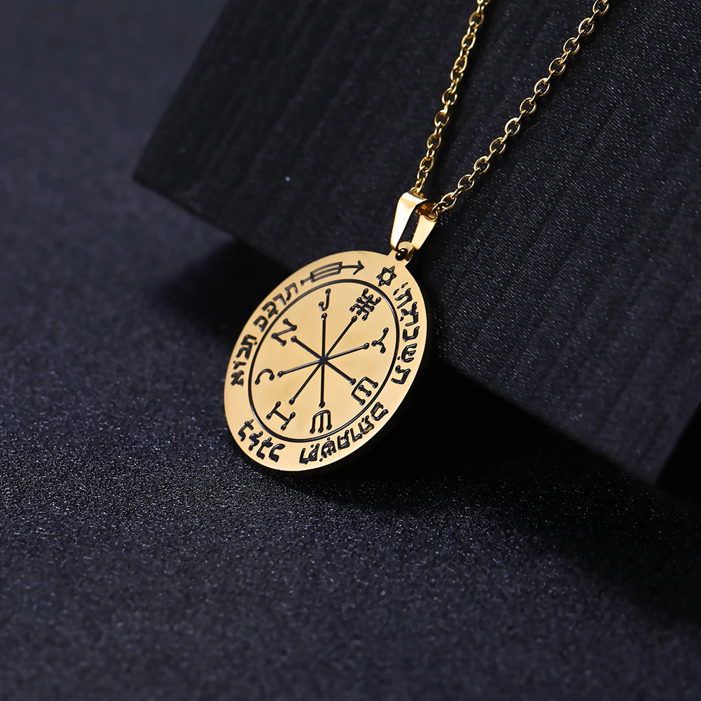 LIKGREAT винтажное религиозное Давид Звезда и чай кулон ожерелье из нержавеющей