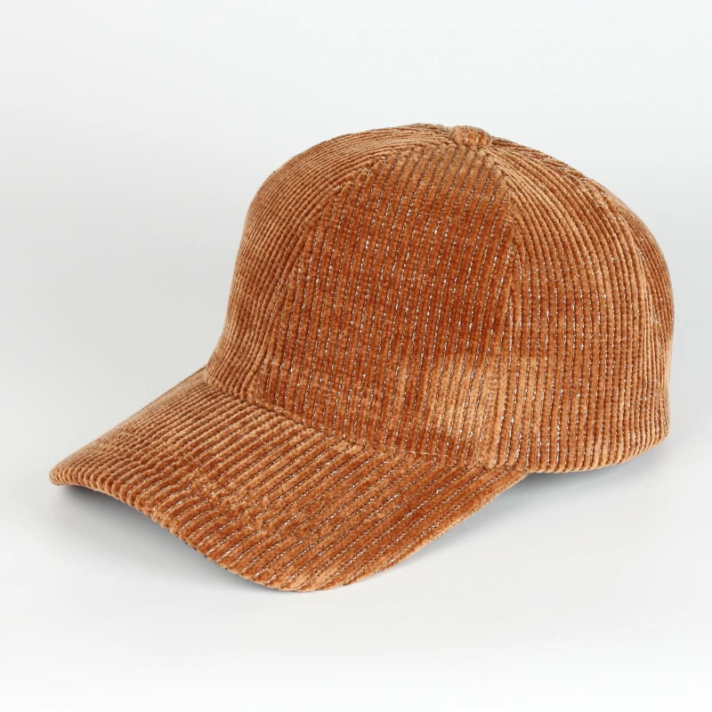 

Wholesale Fashion women and Lady Corduroy striped flat Navy Caps autumn and winter solid color Sports Baseball hats with Rope