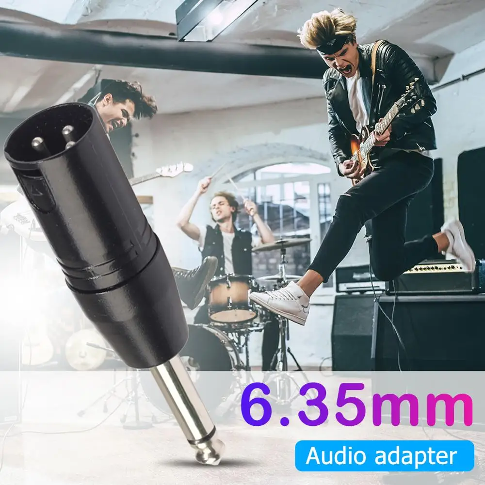 6 35 мм 1/4 &quotмоно штекер к XLR 3Pin аудио разъем 3pin конвертер адаптер разъем|Коннекторы