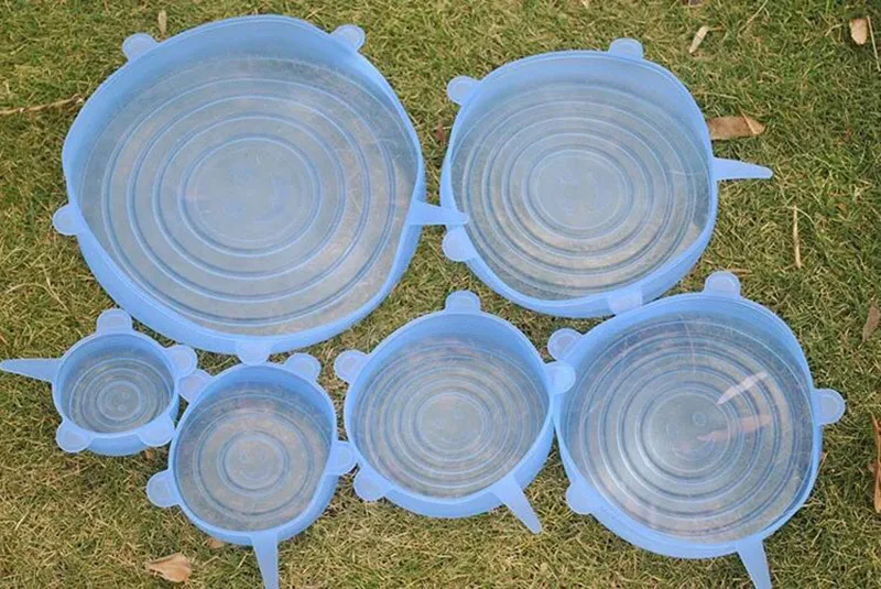 6 шт./партия многоразовые силиконовые Еда Обёрточная бумага стрейч вакуумная