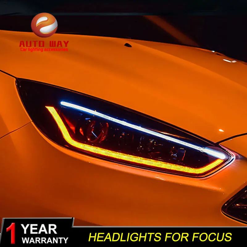 Стайлинг автомобиля чехол для Ford Focus передние фары фокус светодиодные DRL Объектив