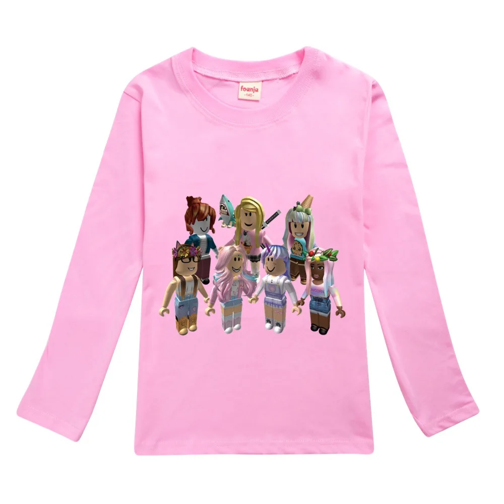 Новые толстовки ROBLOXing для мальчиков осенняя футболка с длинным рукавом верхняя