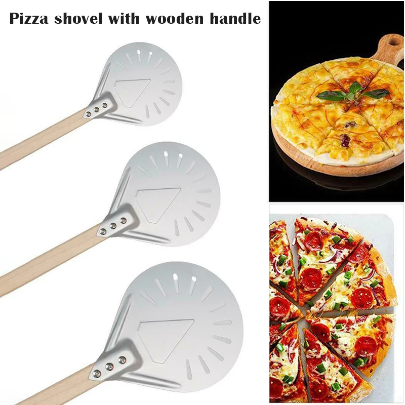 

High quality Perforated Pizza Peel 7/8/9" Pizza Turning Peel for Homemade Pizza Bread Bakers Pelle A Pizza Cocina Accesorio