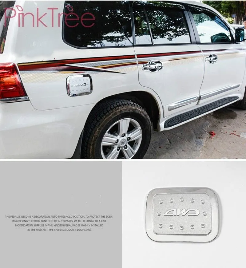 Бесплатная доставка для Toyota Land Cruiser 200 2008 2017 хромированная крышка топливного бака