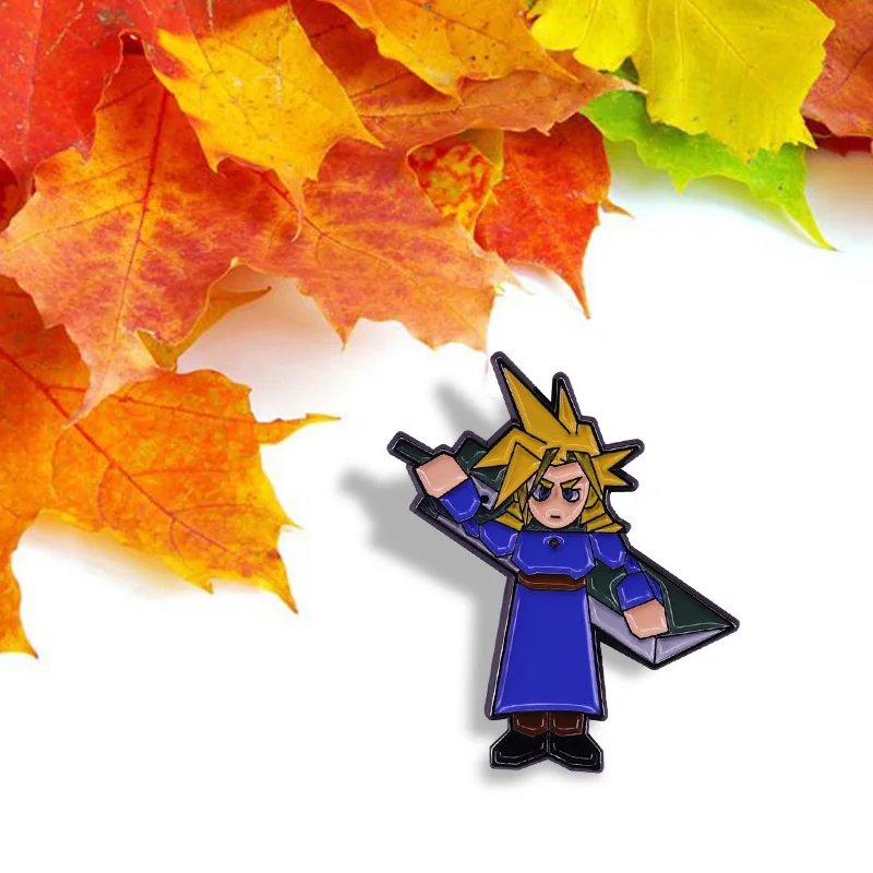 FF7 Облако и Бастер меч экс-солдат видео игра эмалированная Шпилька Модные