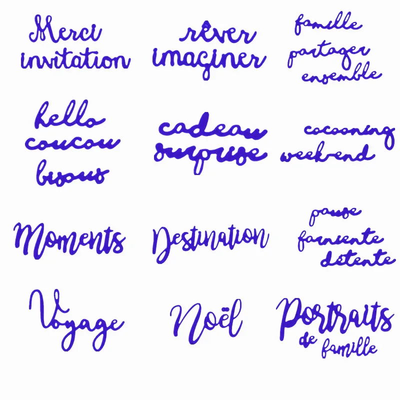 Художественные французские слова Лидер продаж стильные 1 металлические стальные