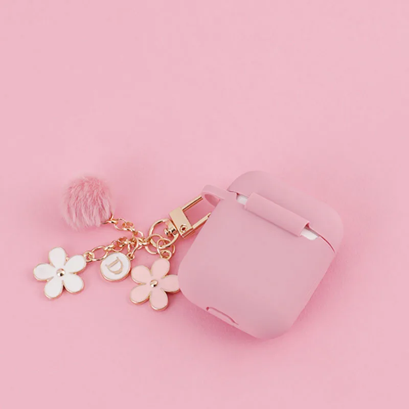 Роскошный чехол в Корейском стиле украшенные цветами для Apple Airpods аксессуары