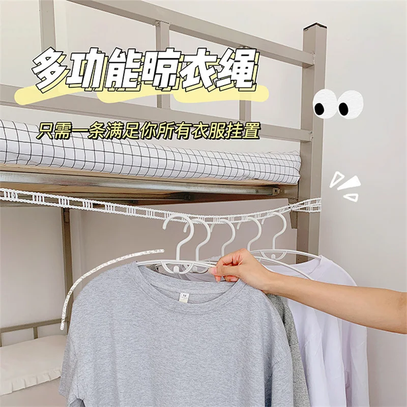 

Indoor retractable clothesline portable rope balcony garden clothesline rack student dormitory accessories storage hanging cloth