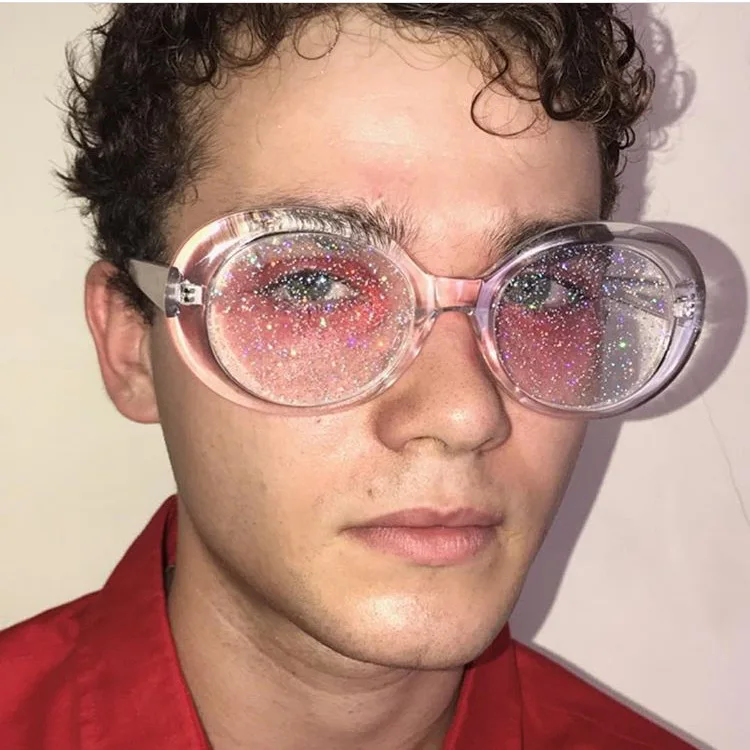 Солнцезащитные очки с блестками в стиле ретро для мужчин и женщин | Аксессуары