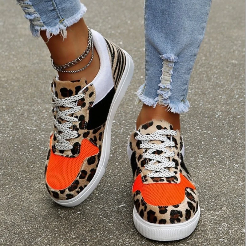 

Женские парусиновые туфли, светильник кие слипоны на плоской подошве, лоферы на шнуровке, кроссовки, леопардовые туфли на плоской подошве, о...