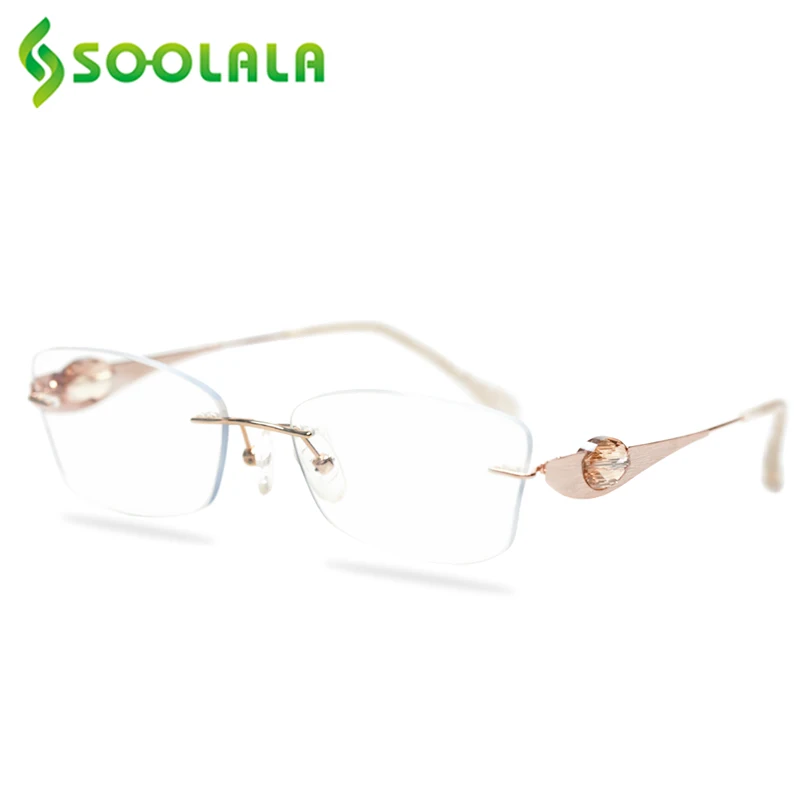 Оправа для очков SOOLALA овальная оправа без оправы анти-синий светильник стразы