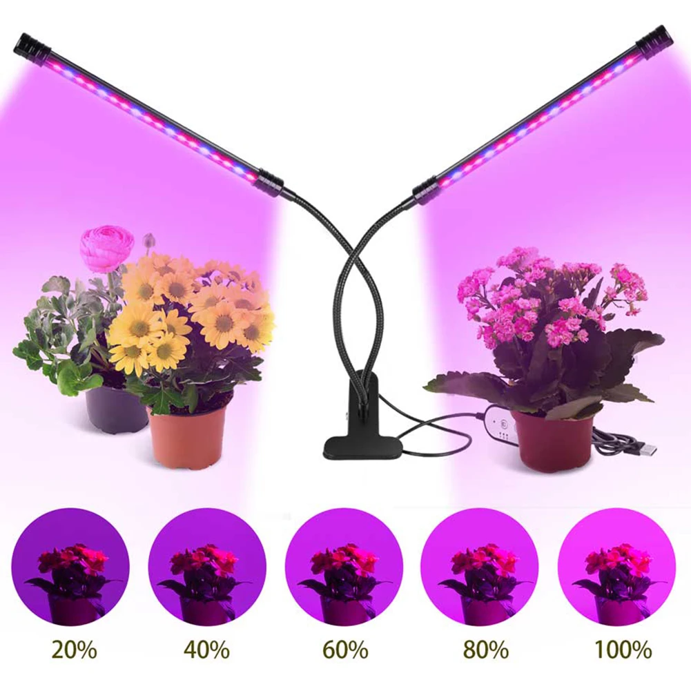 

2020 New Full Spectrum Clip Lamps USB LED Grow Light Greenhouse Vegetable Plant Lighting Clip-on Grow Lamp for Plants