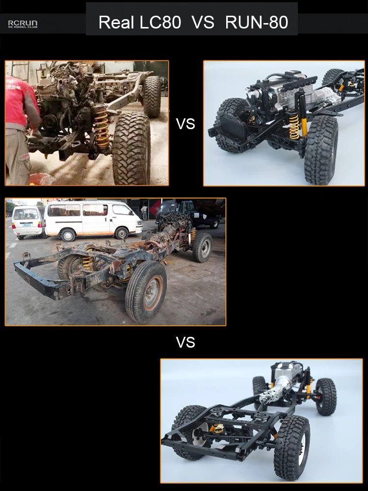 RCRUN Ультра реалистичные весы LC80 металлическая рама шасси набор для сборки