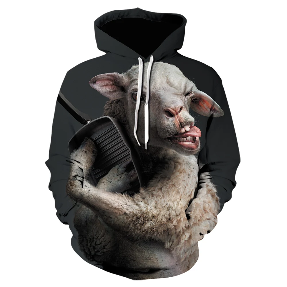 

New Hoodies Printed Animal Brown Monkey Rhinoceros Hoodies Men/women 2020 3D Long Sleeve Funny Design Casual Halloween Male Men