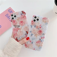 luxury retro summer rose girls phone case for iphone 11 pro max case cute soft cover for iphone xs max xr x 7 8 plus 7plus case
