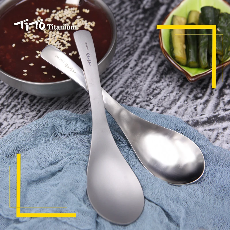 Тито для улицы, для кемпинга, титановый spork походная Ложка Вилка или Домашнее использование с тканевой сумкой Титановая Ложка