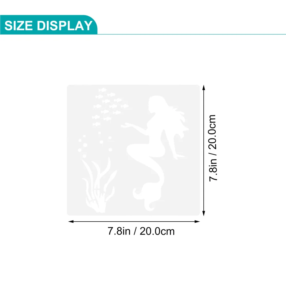 

20pcs Mermaid Painting Stencils Marine Theme Art Craft Kids Drawing Templates