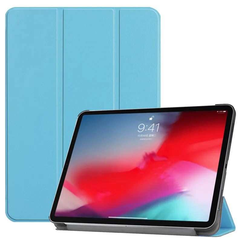 Умный Магнитный чехол для нового iPad Pro 11 ультра тонкий из искусственной кожи