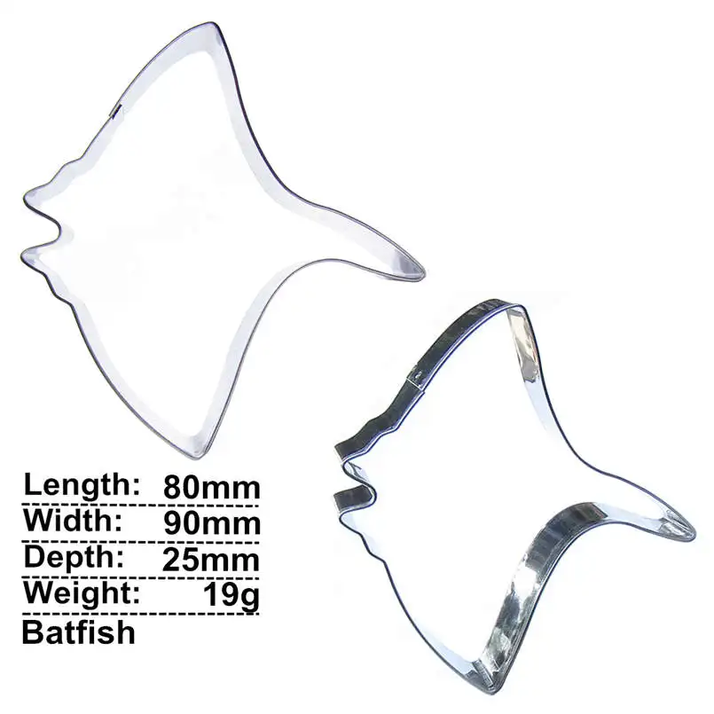 Sheep shark Bat fish turtle violin shell woman Cookie Cutter Biscuit Press Stamp Embosser Sugar Pasty Cake DIY Baking Mould | Дом и сад