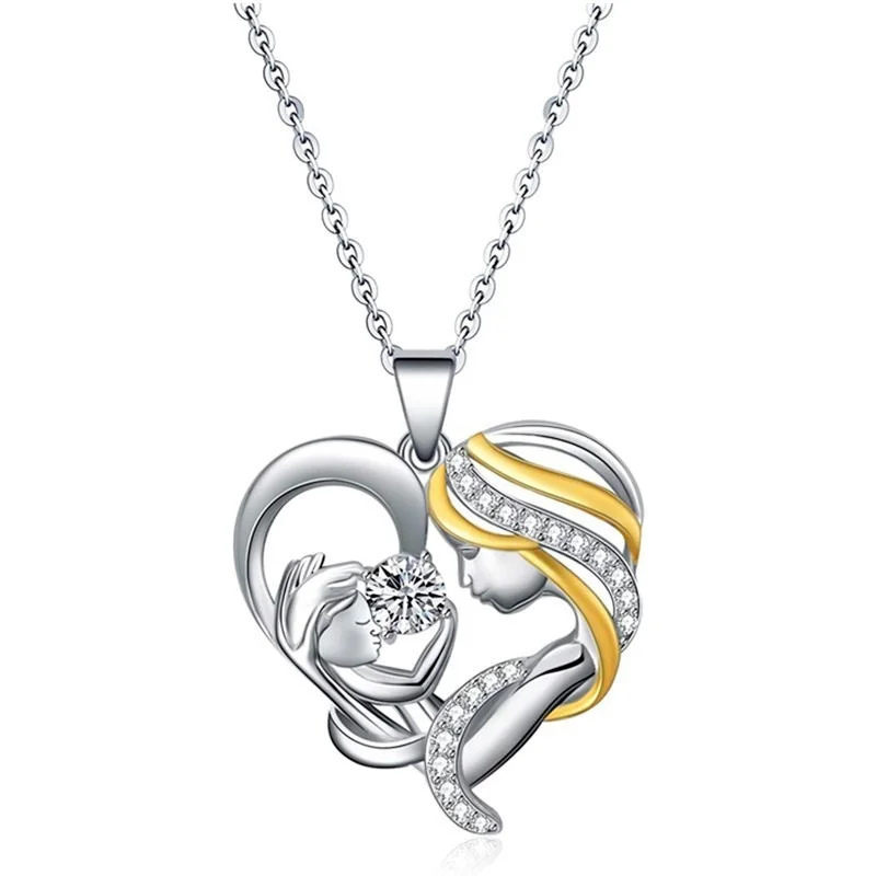 

Серебряное ожерелье с подвеской мама Циркон мам на день рождения, ювелирные изделия в качестве подарка