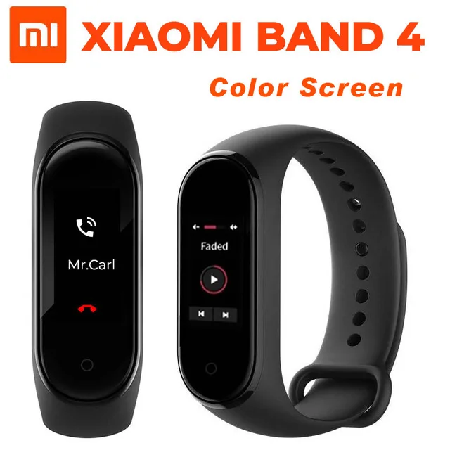 Фото Xiaomi mi Band 4 умный браслет 3 цвета AMOLED экран band Smartband фитнес тренажер Bluetooth спортивный