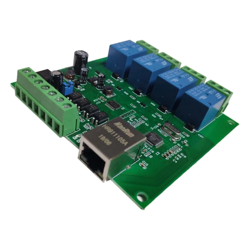 AMS-LAN Ethernet RJ45 TCP/IP веб-пульт дистанционного управления с 4-канальным реле UDP W5500