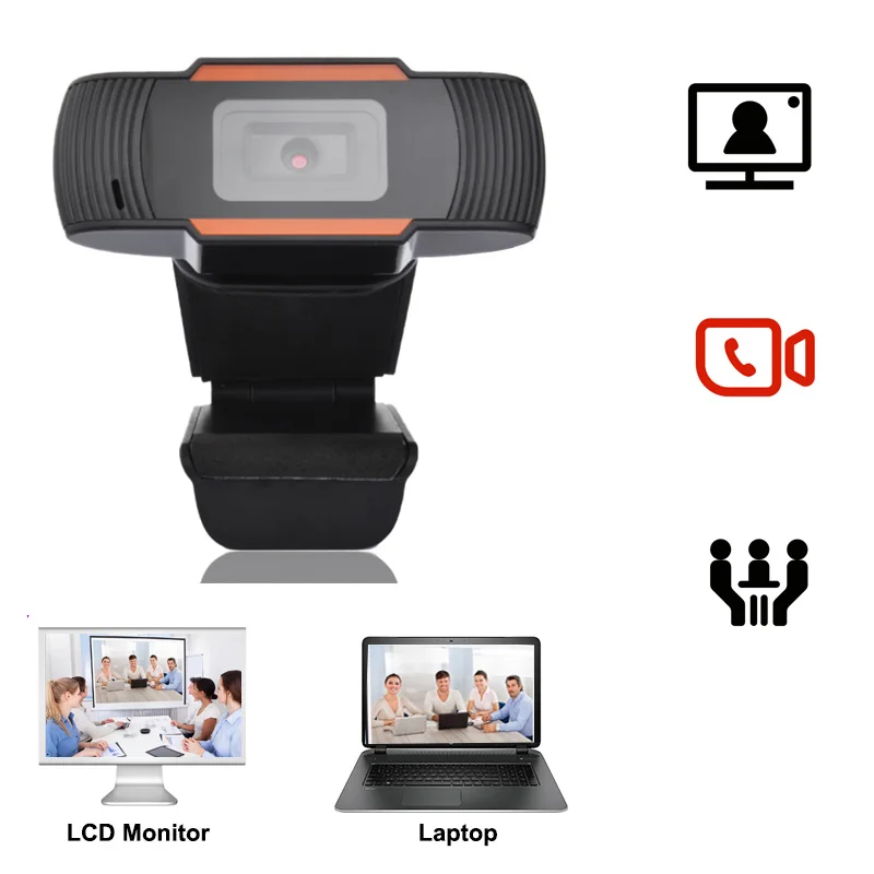 Камера с 30 градусным вращением 2 0 HD веб камера 1080p USB для записи видео микрофоном