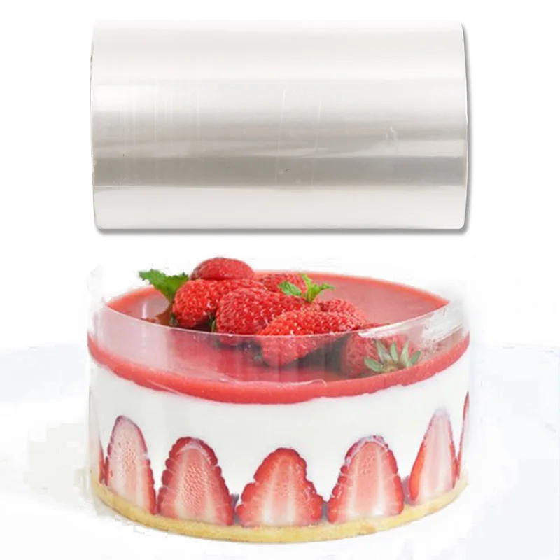 

1 Roll Cake Surround Film Transparent Cake Collar Kitchen Acetate Cake Chocolate Candy For Baking Durable 8cm*10m/10cm*10m