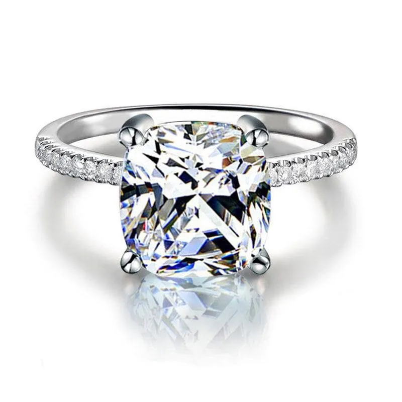 

Milangirl Gorgeous Women Rings Oval Cut White Zircon Wedding Ring Engagement Ring Jewelry