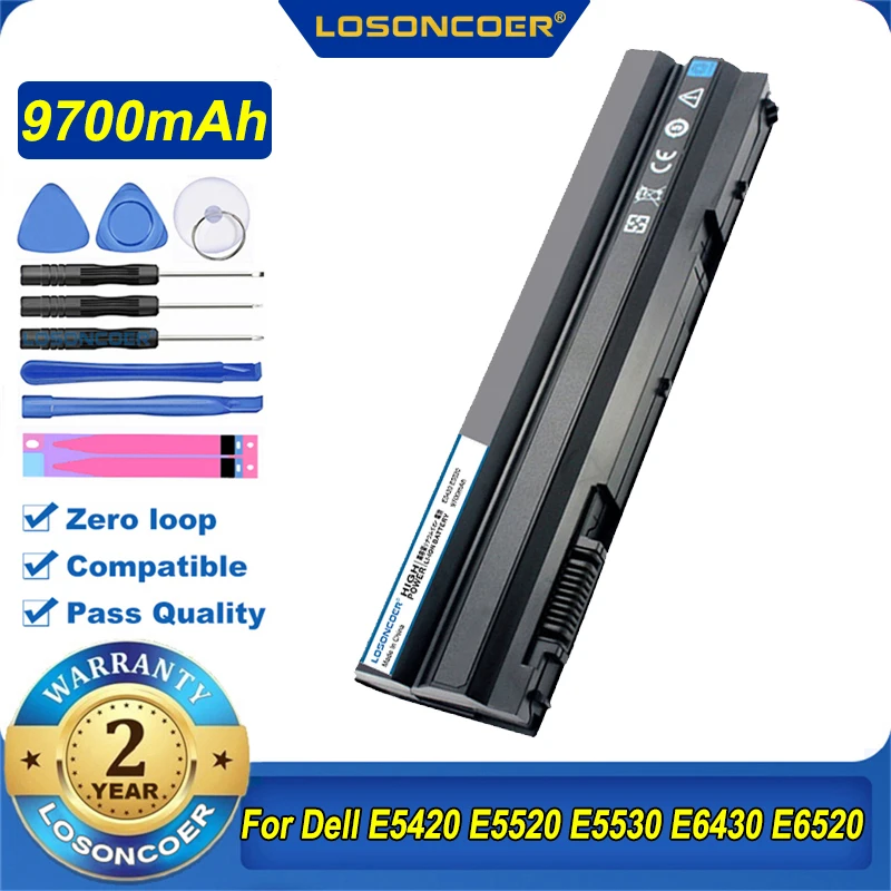 9700mAh лаптоп с Батарея для Dell Latitude E5420 E5520 E5530 E6430 E6520 7420 7520 7720 5420 5520 5720 E6440 Inspiron 14R