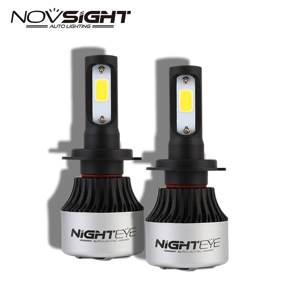 NOVSIGHT 72 Вт светодиодный автомобильные передсветильник ры H4 H7 H1 H11 9005 9006 6500K белые