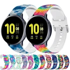 Ремешок силиконовый для наручных часов, браслет с принтом для Samsung Galaxy Watch 4 classic 46 мм 42 мм, Galaxy watch 4 Active 2 44 мм 40 мм, 20 мм 22 мм