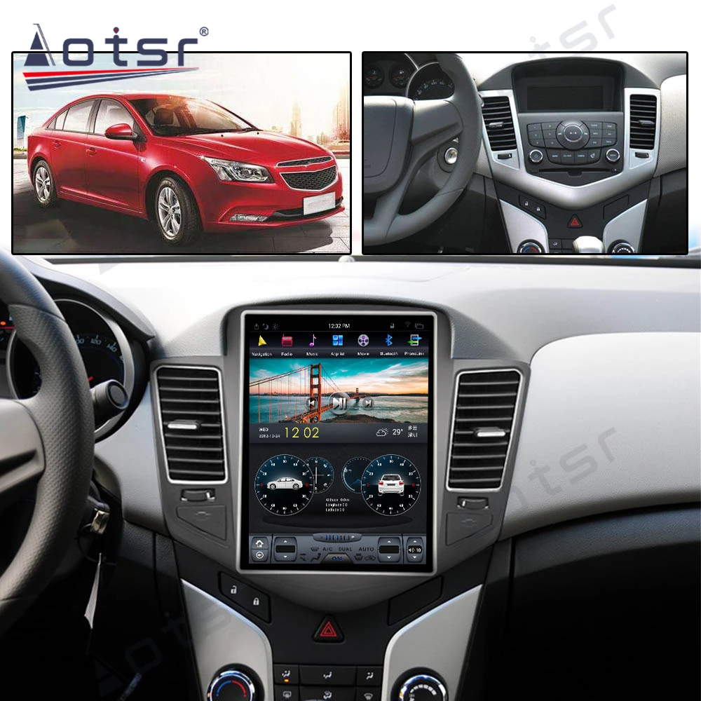 

Автомагнитола Aotsr PX6 с вертикальным экраном, Android 9,0, 4 + 64 гб, GPS-навигация, HD мультимедийный плеер DSP для Chevrolet Cruze 2008 +