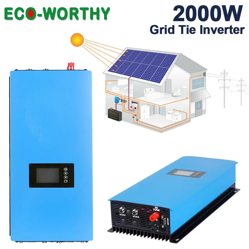 ECOWORTHY 2000 Вт 45 90V DC сетки галстук инвертора Мощность инвертор автоматический