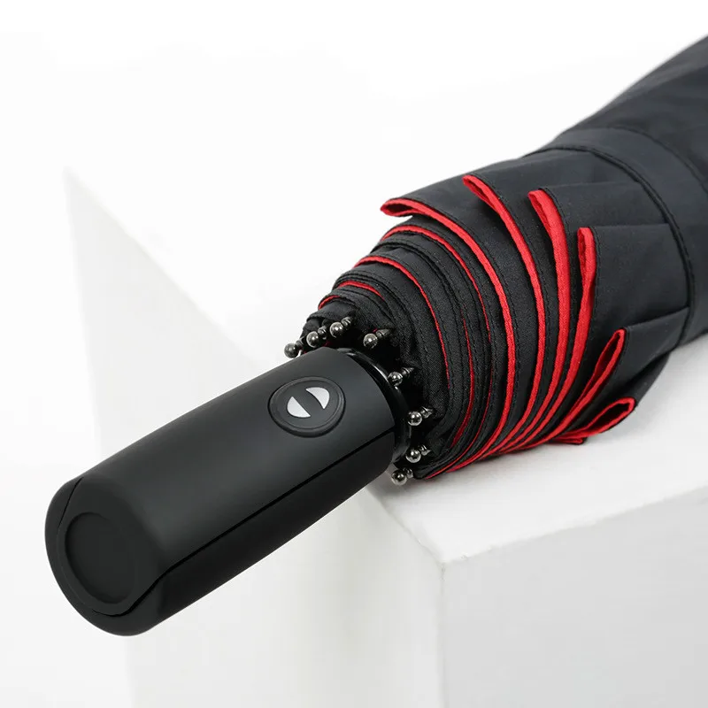 Полностью автоматический двухслойный зонт 1105 см ветрозащитный трехскладной