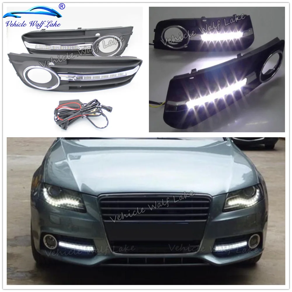 2 шт. светодиодный DRL для Audi A4 B8 2009 2010 2011 2012 автомобильный Стайлинг Дневной ходовой