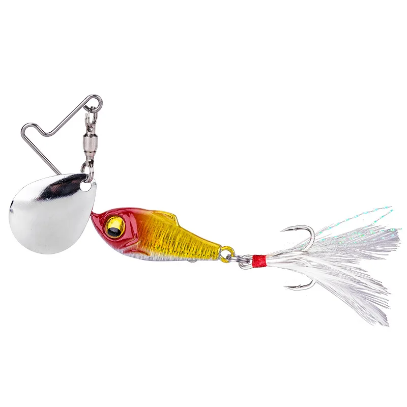 

Swolfy 5pcs 10g/15g/20g Artificial Composite Rotating Sequins Metal Hard Bait 3D Simulation Eyes Wobblers Bait Fishing Lure