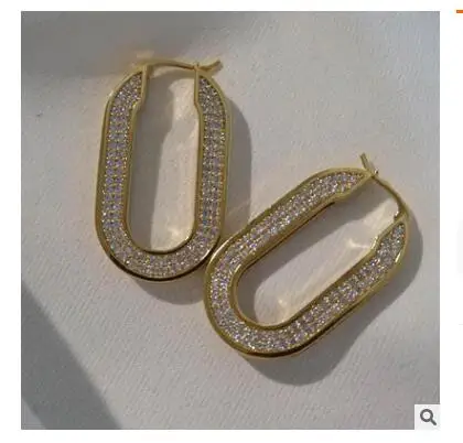 Женские серьги с круглым вырезом стразы весна 2019|Серьги-кольца| |