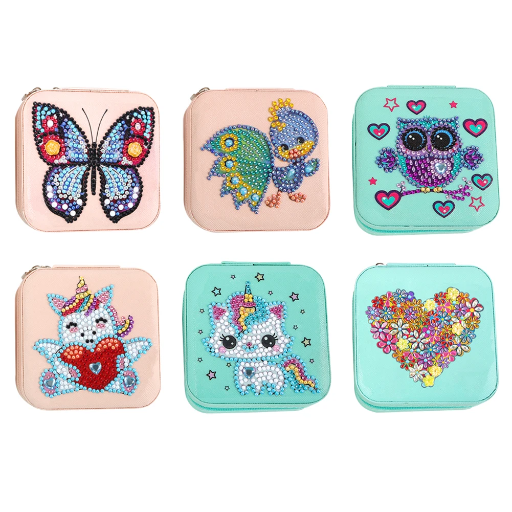 

5D DIY Mosaic Rhinestone Jewelry Storage Box Special Shape Diamond Resin Painting Kit Jewelry Holder Makeup Organizer Beauty Box